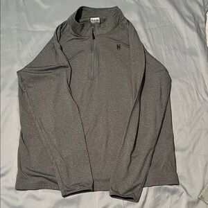 Men's Gray Quarter-Zip Sweatshirt XXXL